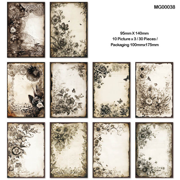 MG00038 DarkRose Series Paper 95x140mm 30pc