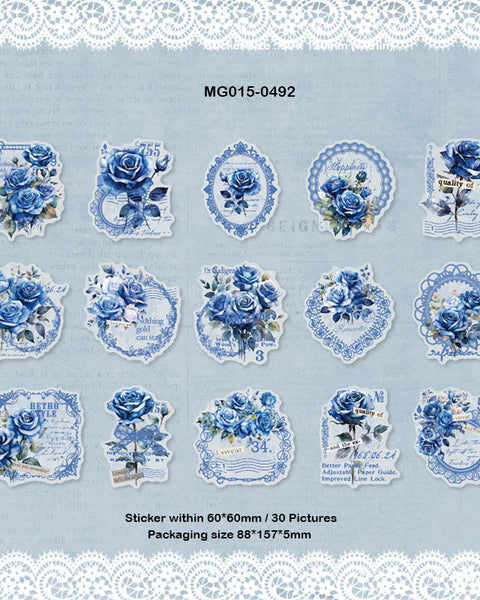 MG015-0492 Flower Sticker Pack 30pc
