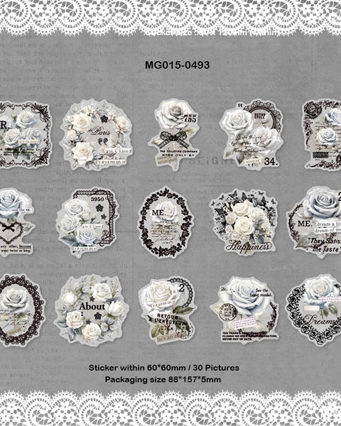 MG015-0493 Flower Sticker Pack 30pc