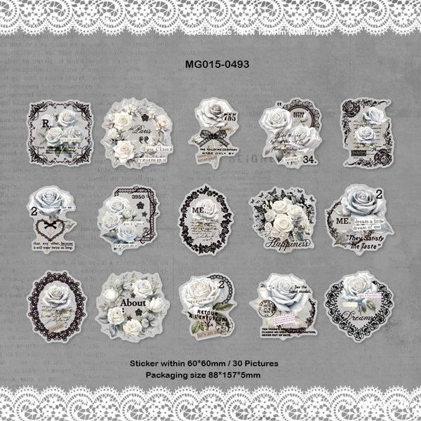 MG015-0493 Flower Sticker Pack 30pc