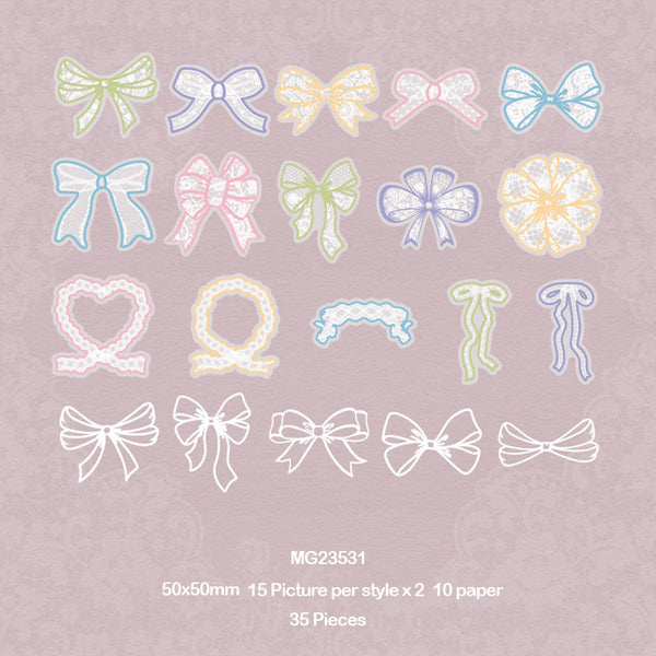 MG23531 LACE STORY VINTAGE PAPER CUTOUT SS 35Pc