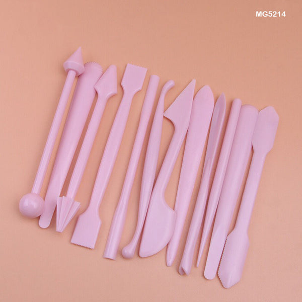 12 pcs Modelling Clay Tool Pink
