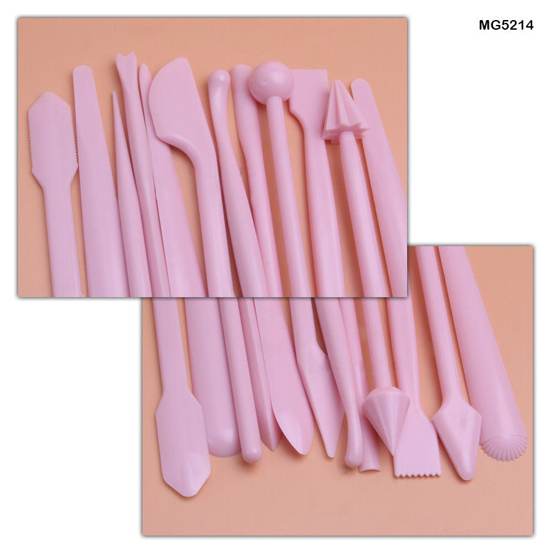 12 pcs Modelling Clay Tool Pink