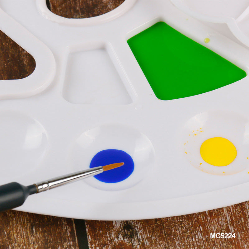 Painting Palette Multiple Oval 10 Wells 22X16cm