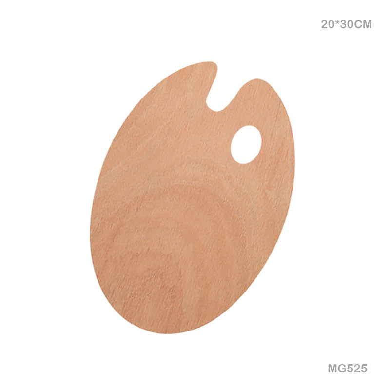 Painting Palette Wooden Oval 20x30cm Oval