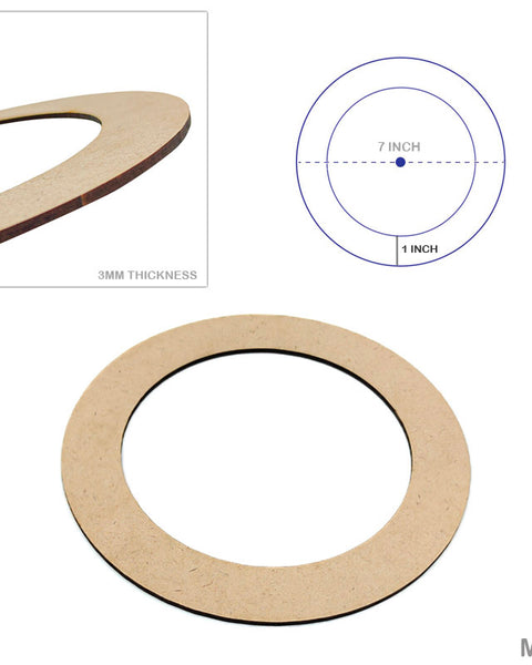 MDF Ring 7x7 inch set of 2