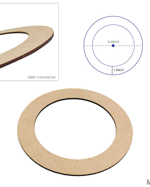 MDF Ring 9x9 inch set of 2