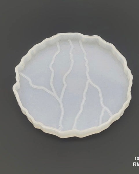 Silicon Mould Round Crackled 4 inches