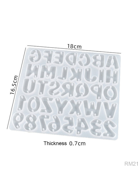 Silicon Alphabet Mould 6.5x6.5 inches