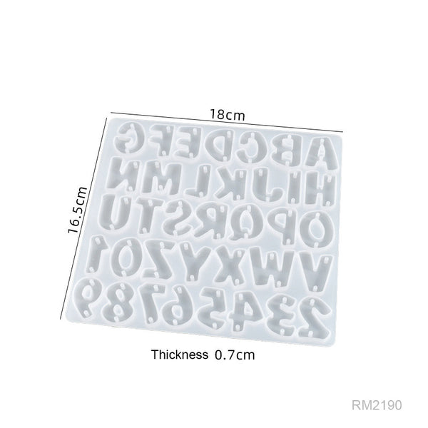 Silicon Alphabet Mould 6.5x6.5 inches