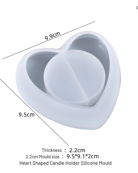 Silicon Heart Candle Mould