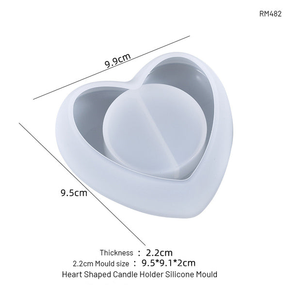 Silicon Heart Candle Mould