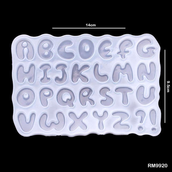 Silicon Alphabet mould 14x9.5cm