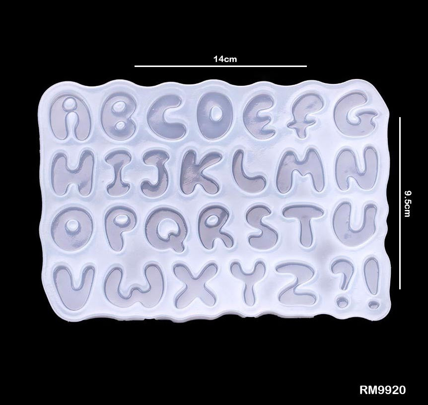 Silicon Alphabet mould 14x9.5cm