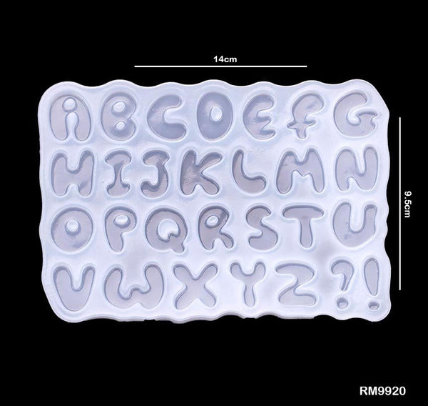 Silicon Alphabet mould 14x9.5cm