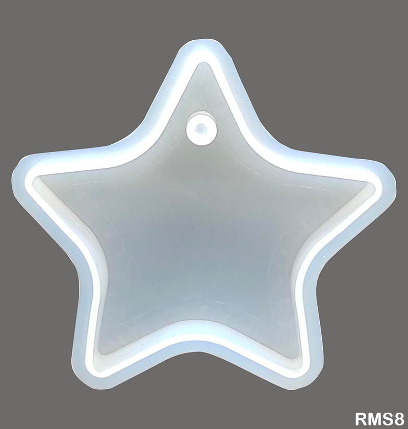 Silicon Pendant/keychain Mould Star 6cm