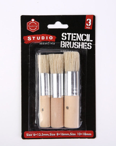 Keep Smiling Stencil Brush Set of 3
