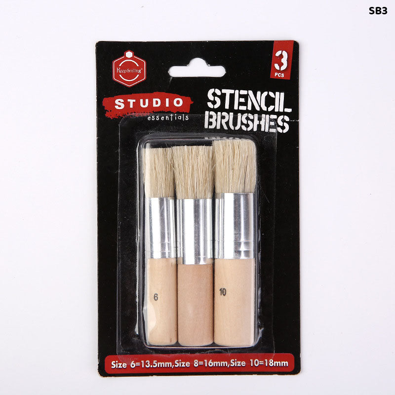 Keep Smiling Stencil Brush Set of 3