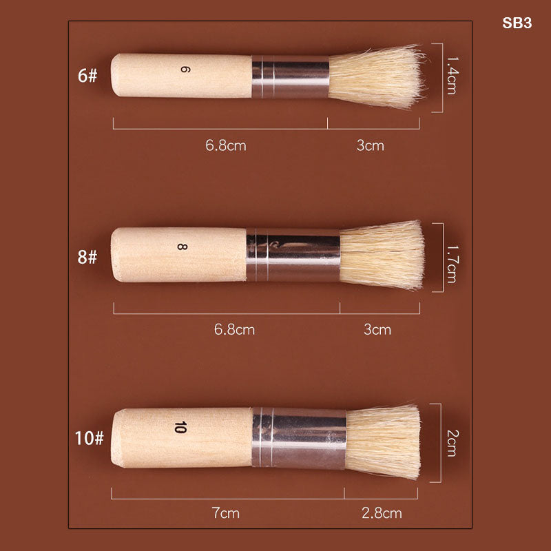 Keep Smiling Stencil Brush Set of 3