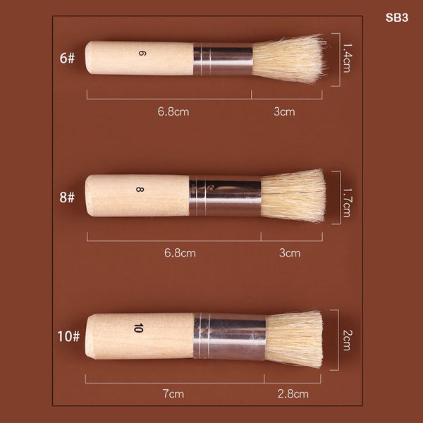 Keep Smiling Stencil Brush Set of 3