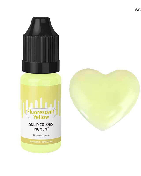 Solid Colour Flourescent Yellow 10ml for Resin Art