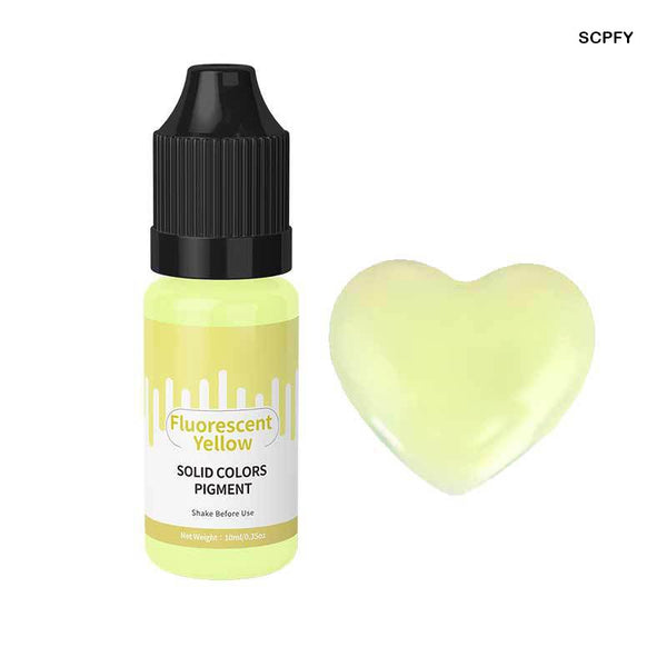 Solid Colour Flourescent Yellow 10ml for Resin Art