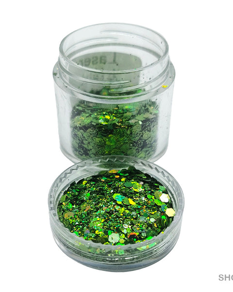 Shimmer Crystals Light Green for Resin Art