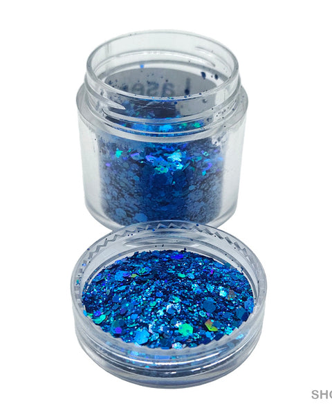 Shimmer Glitter Crystals Laser Blue for Resin Art