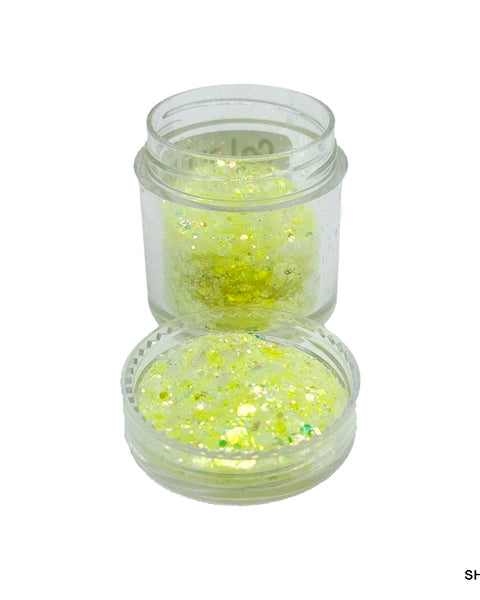 Shimmer Glitter Crystals Colourful Yellow for Resin Art