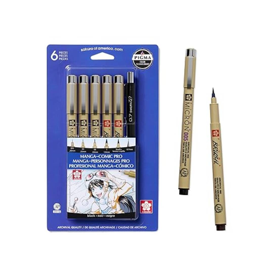 Sakura Pigma Micron Manga Set of 6