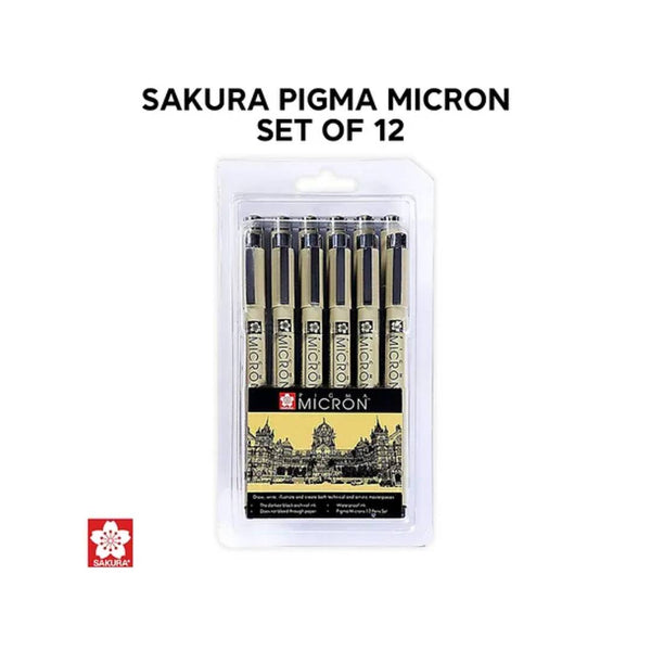Sakura Pigma Micron Set of 12B