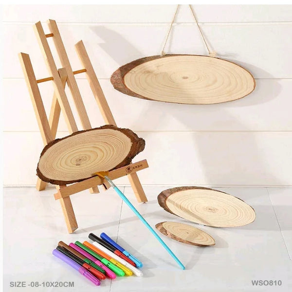 Wooden Slice Oval 8-10x20cm