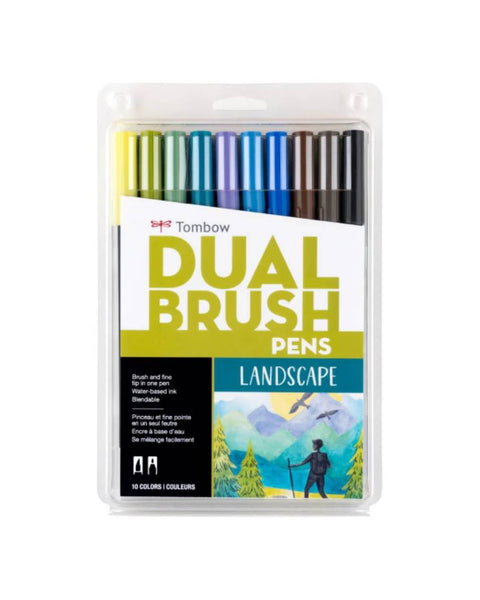 Tombow Dual Brush Pen Set Of 10 LandScape