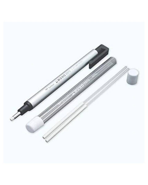 Tombow Mono Zero Round Eraser Combo Pack Silver 2.3mm