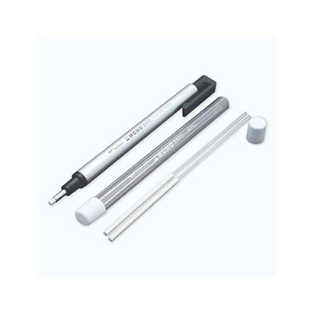 Tombow Mono Zero Round Eraser Combo Pack Silver 2.3mm