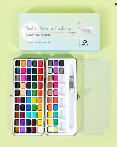Solid Half Pan Watercolour Cake Set 72