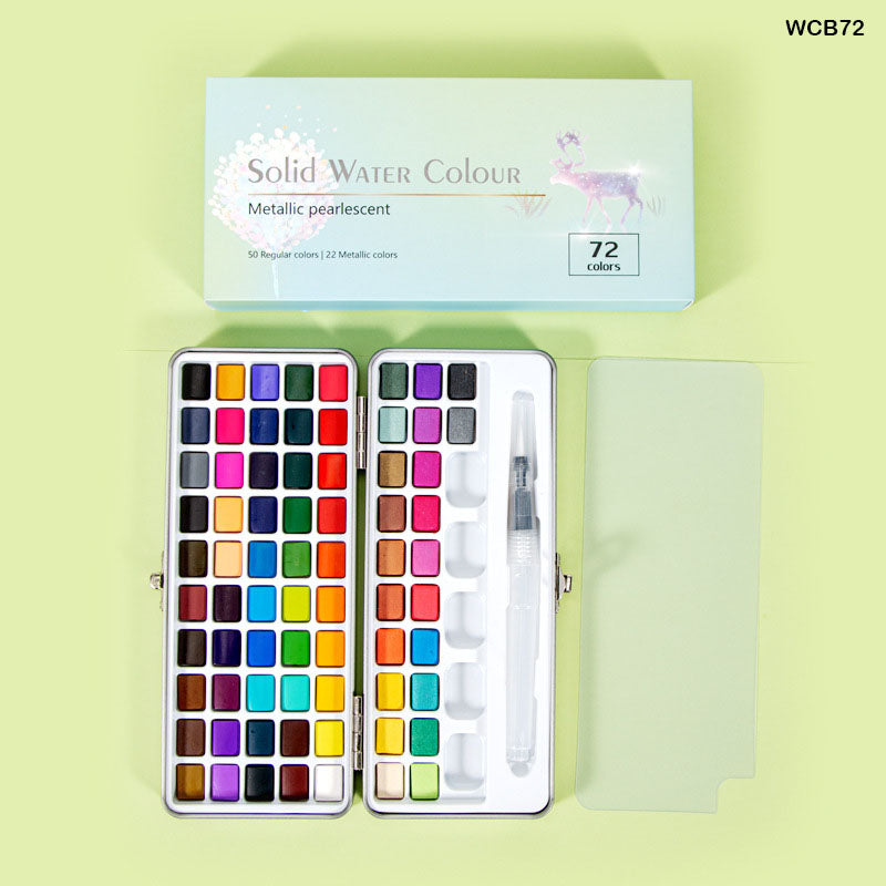 Solid Half Pan Watercolour Cake Set 72