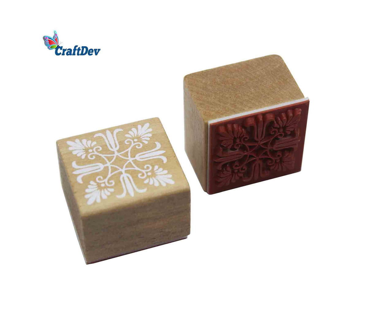 Wooden Stamp Square 6 pcs WSS