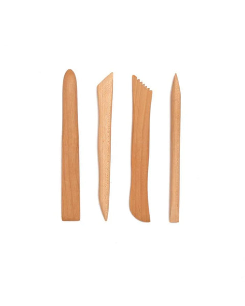 Wooden Clay Tool 4 pieces
