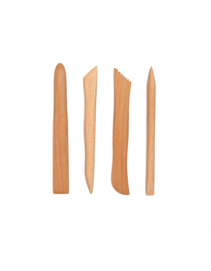 Wooden Clay Tool 4 pieces