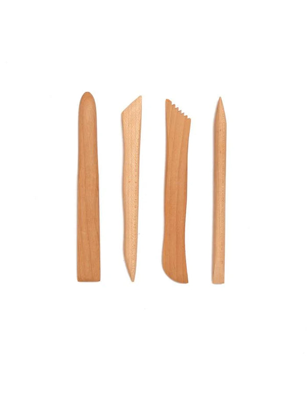 Wooden Clay Tool 4 pieces