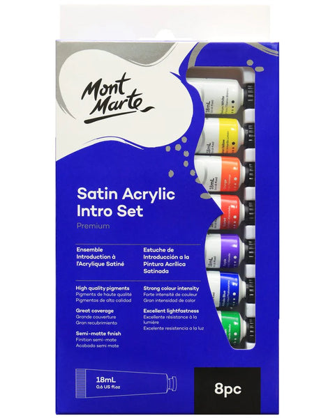 Mont Morte Satiin Acrylic set 8x18ml set