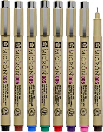 Sakura Pigma Micron Pen Colour Set Of 8
